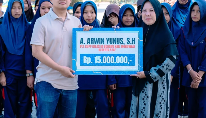 PLT KUPP Bungku dan PT TMI Salurkan Bantuan untuk Sekolah Gratis MTs Alfaizun Bone